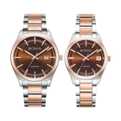  Bonia BNB10863-1642/2642 Stainless Steel His & Her Set Watch